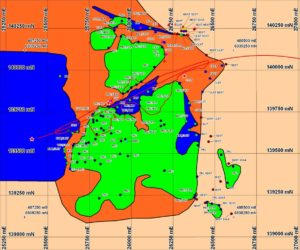 Main Roads Project – SW Brisbane: Geological Observations. Green-Trachyte Blue - Basalt Orange - Sediments